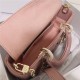 LADY D-JOY BAG SMALL Cannage Lambskin Pink High