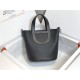 Hermes In-The-Loop 18 Handbag WAX Black Silver-Metal High