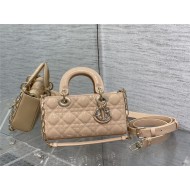 LADY D-JOY BAG SMALL Patent Cannage Calfskin Pink High