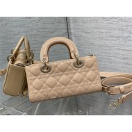 LADY D-JOY BAG SMALL Patent Cannage Calfskin Pink High