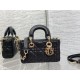 LADY D-JOY BAG MICRO Cannage Lambskin Black High