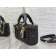 LADY D-JOY BAG MICRO Cannage Lambskin Black High