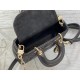 LADY D-JOY BAG MICRO Cannage Lambskin Black High