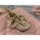 LADY D-JOY BAG MICRO Cannage Lambskin Pink High