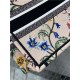 SMALL Dior BOOK TOTE Dior Petites Fleurs Embroidery Natural High