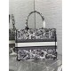 MEDIUM Dior BOOK TOTE Plan de Paris Embroidery White/Black High