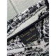 LARGE Dior BOOK TOTE Plan de Paris Embroidery White/Black High