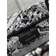 SMALL Dior BOOK TOTE Plan de Paris Embroidery White/Black High