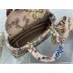 MEDIUM LADY D-LITE BAG Dior Petites Fleurs Embroidery Natural High