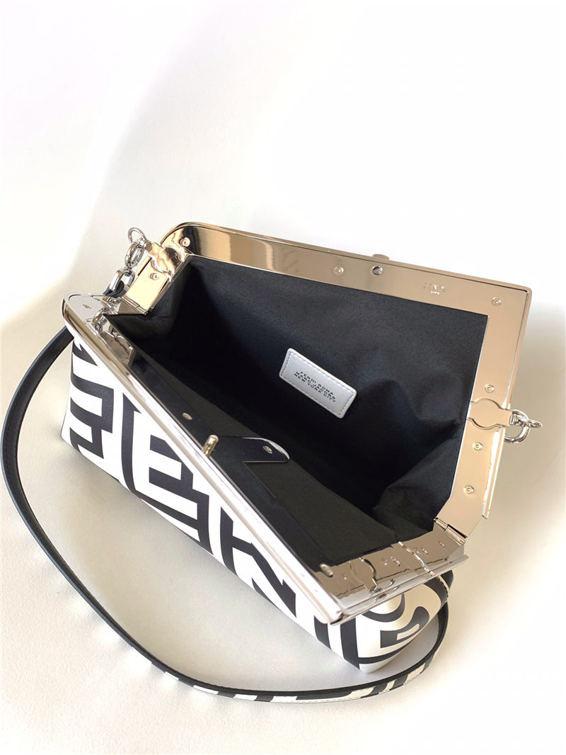 Fendi First Midi Bag leather printed Roma High