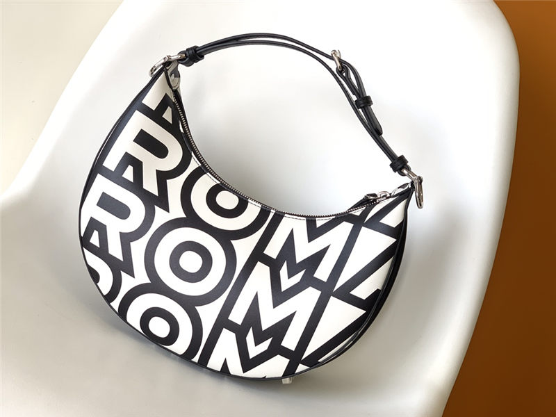 Fendigraphy Small Leather Bag printed Roma High