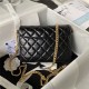 Chanel FLAP BAG Shiny Lambskin & Gold-Tone Metal AP3855 Black A