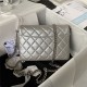 Chanel FLAP BAG Shiny Lambskin & Silver-Tone Metal AP3855 Silver A