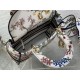 MEDIUM LADY D-LITE BAG Dior Petites Fleurs Embroidery White High