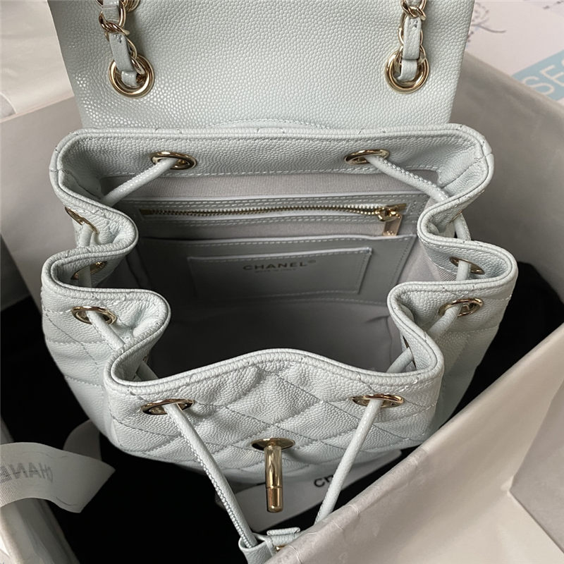 Chanel BACKPACK AS4058 Grained Calfskin & Gold-Tone Metal Pale Green A