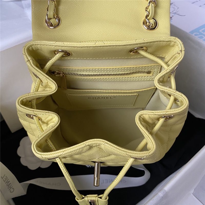 Chanel BACKPACK AS4058 Grained Calfskin & Gold-Tone Metal Yellow A