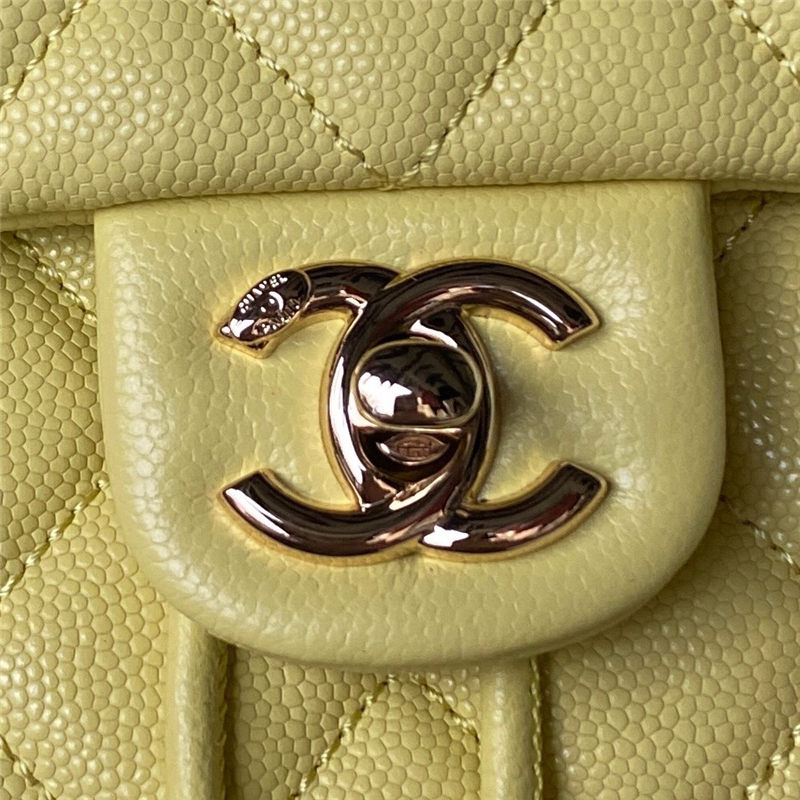 Chanel BACKPACK AS4058 Grained Calfskin & Gold-Tone Metal Yellow A