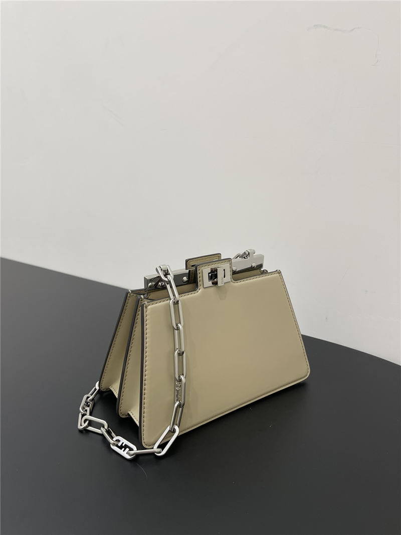 Peekaboo Cut Petite leather bag Beige High