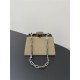 Peekaboo Cut Petite leather bag Beige High