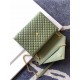 ENVELOPE LARGE BAG IN MIX MATELASSÉ GRAIN DE POUDRE EMBOSSED LEATHER Green High