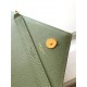 ENVELOPE LARGE BAG IN MIX MATELASSÉ GRAIN DE POUDRE EMBOSSED LEATHER Green High