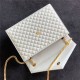 ENVELOPE LARGE BAG IN MIX MATELASSÉ GRAIN DE POUDRE EMBOSSED LEATHER White High