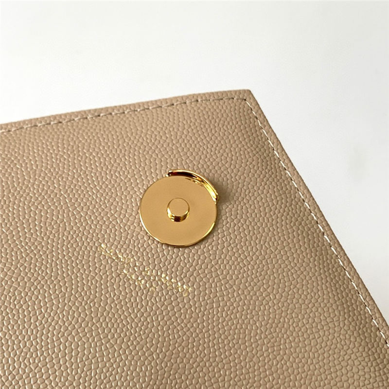 ENVELOPE LARGE BAG IN MIX MATELASSÉ GRAIN DE POUDRE EMBOSSED LEATHER Beige High