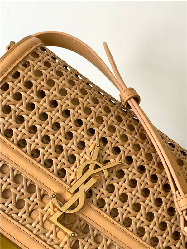 SOLFERINO MEDIUM SATCHEL IN IN CANEWORK VEGETABLE-TANNED LEATHER High