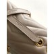 LOULOU MEDIUM IN MATELASSÉ “Y” LEATHER Gold-Tone GREYISH BROWN High