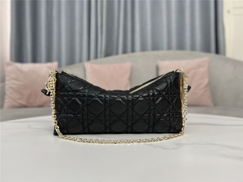 DIOR CLUB BAG Cannage Lambskin Black High