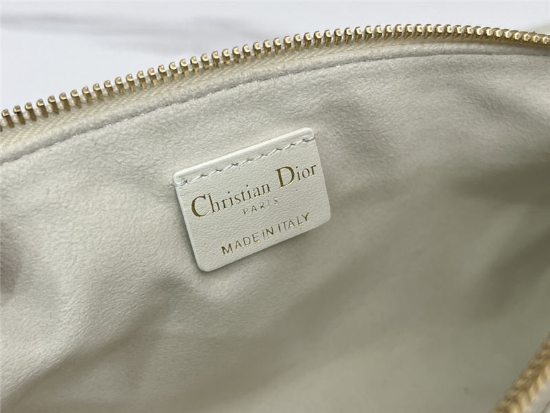 DIOR CLUB BAG Cannage Lambskin White High