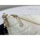 DIOR CLUB BAG Cannage Lambskin White High