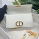 30 MONTAIGNE EAST-WEST BAG WITH CHAIN Calfskin White High