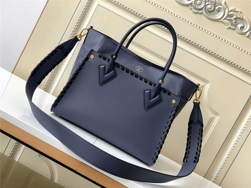 Louis Vuitton ON MY SIDE MM Calf leather and perforated calf leather M21569 Navy Blue High