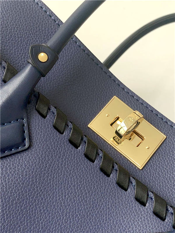 Louis Vuitton ON MY SIDE MM Calf leather and perforated calf leather M21569 Navy Blue High