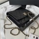 Chanel WALLET ON CHAIN AP3180 Grained Calfskin & Gold-Tone Metal Black A