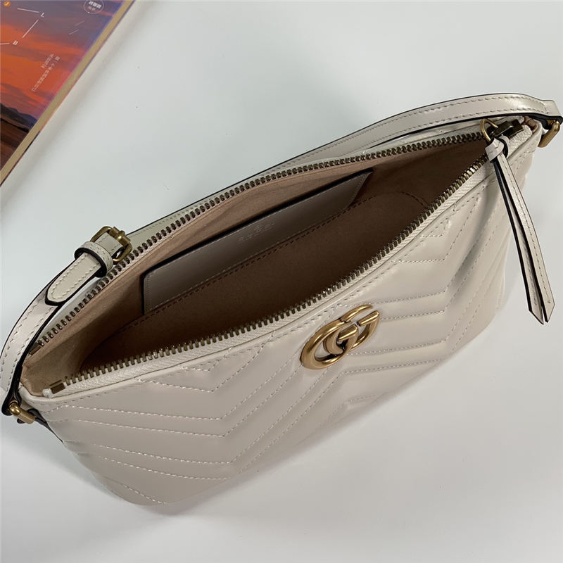 GG Marmont shoulder bag Leather 739166 White High