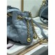 DIOR AMMI SMALL BAG Supple Macrocannage Lambskin Blue High