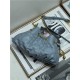 DIOR AMMI SMALL BAG Supple Macrocannage Lambskin Blue High