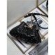 DIOR AMMI SMALL BAG Supple Macrocannage Lambskin Black High