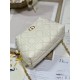 DIOR CARO D-COSY MINI BAG Supple Cannage Calfskin White High