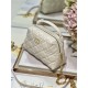 DIOR CARO D-COSY MINI BAG Supple Cannage Calfskin White High