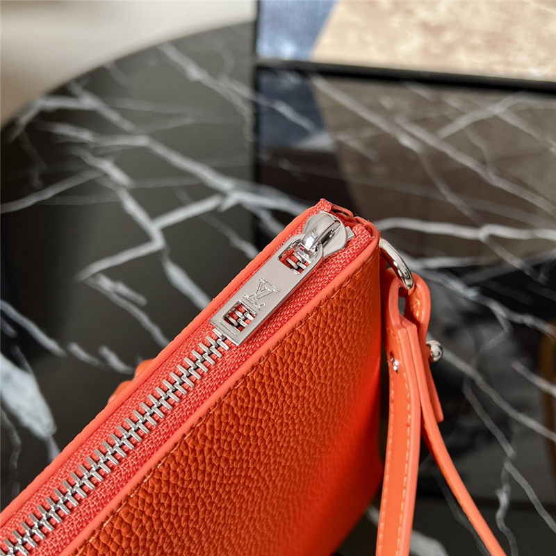 Louis Vuitton Takeoff Pouch grained calf leather M69837 Orange High