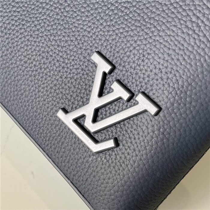 Louis Vuitton Takeoff Pouch grained calf leather M69837 Navy Blue High