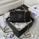 Chanel CLUTCH WITH CHAIN AP3238 Grained Shiny Calfskin & Gold-Tone Metal Black A