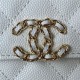 Chanel CLUTCH WITH CHAIN AP3238 Grained Shiny Calfskin & Gold-Tone Metal White A