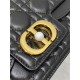 Small Dior Jolie Top Handle Bag Cannage Calfskin Black High