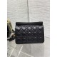 Small Dior Jolie Top Handle Bag Cannage Calfskin Black High