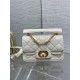 Small Dior Jolie Top Handle Bag Cannage Calfskin Latte High