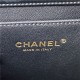 Chanel SMALL FLAP BAG WITH TOP HANDLE AS3908 Shiny Calfskin & Gold-Tone Metal Black A